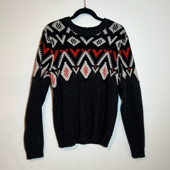 Size Medium Lucky Brand Men’s Fairisle Crew Neck Sweater - Picture 5 of 7